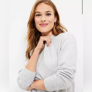 Gray speckled loft sweater